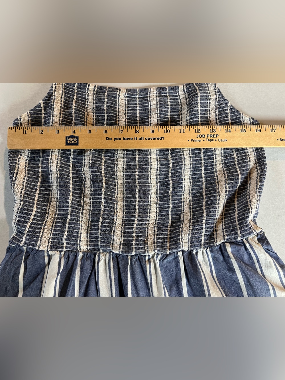 Old Navy Blue and White Striped Midi Sundress - Picture 9 of 10